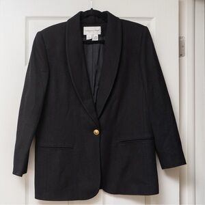 Vintage black wool blazer 10